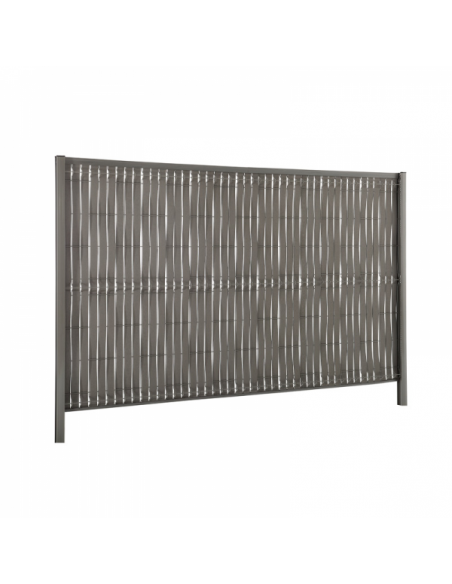 Kit lamas PVC Trenzado - Gris cuarzo - 2,50m - con panel