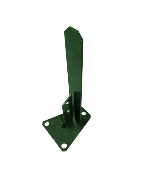 Placa base para anclar en hormigón color verde