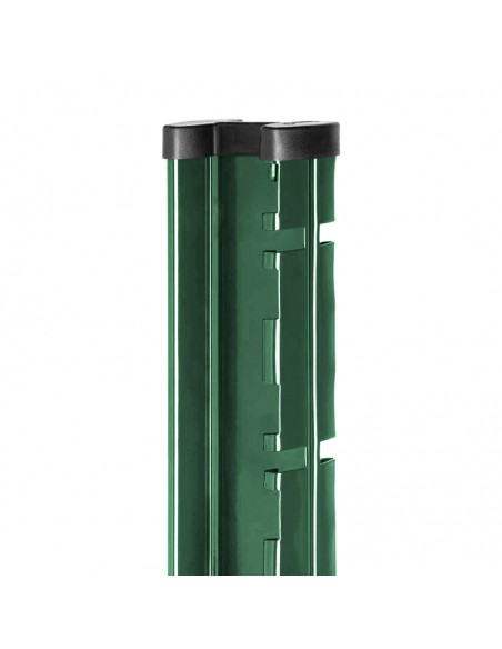 Poste Wiclos con muescas para vallado rígido color verde