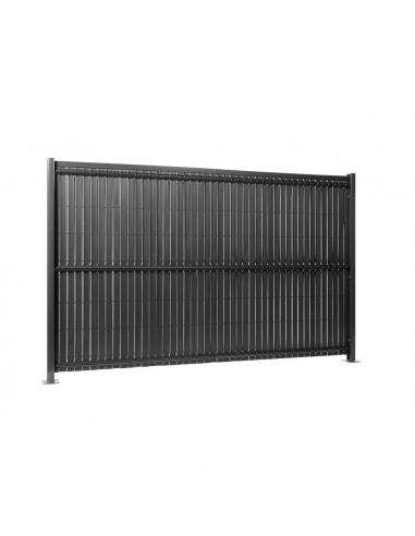 PACK valla con ocultación de PVC ANTRACITA - 2,5m