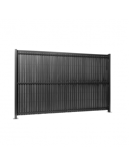 PACK valla con ocultación de PVC ANTRACITA - 2,5m