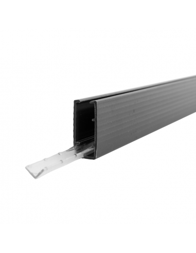 perfil superior de para kit pvc gris