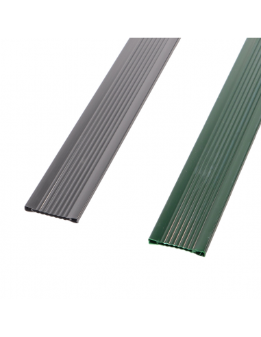 lamas de kit de PVC en dos colores: gris y verde