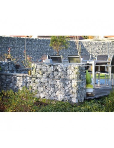 Muro De Gaviones 300x50x50 Cm - Acero Galvanizado, Para Jardín, Decoración O Contención, Incluye Cubiertas Superior E Inferior
