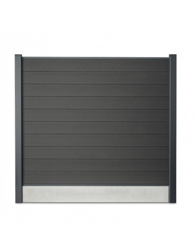 Placa base de hormigón para valla composite