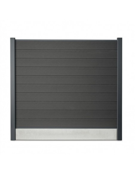 Placa base de hormigón para valla composite